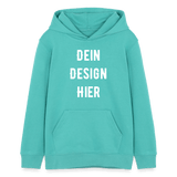 Teenager Bio-Hoodie Mini Cruiser - Poolblau