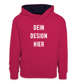 Teenager Kontrast-Hoodie - Pink/Navy