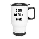 Thermobecher mit Tragegriff - Weiß