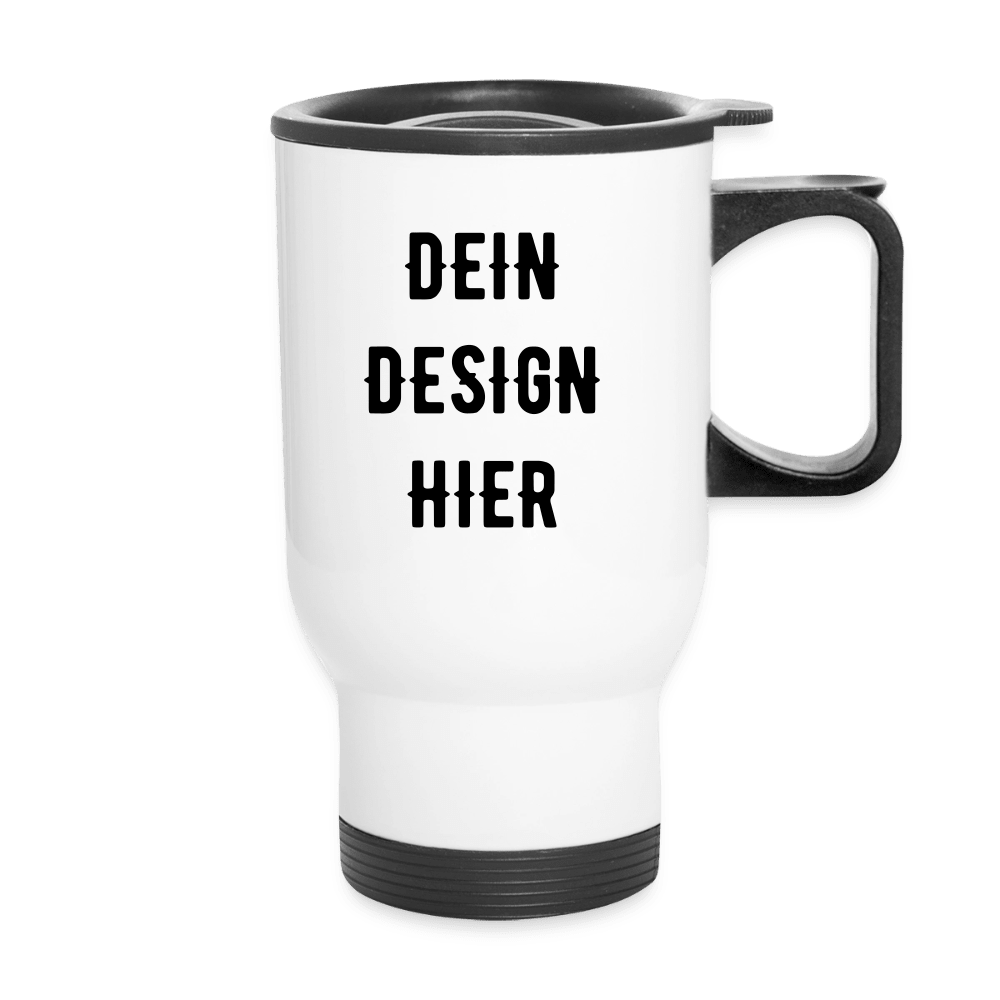 Thermobecher mit Tragegriff - Weiß