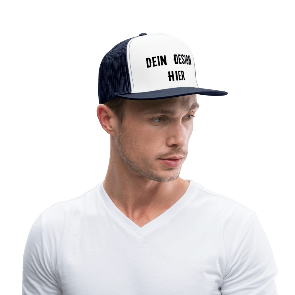 Trucker Cap - Weiß/Navy