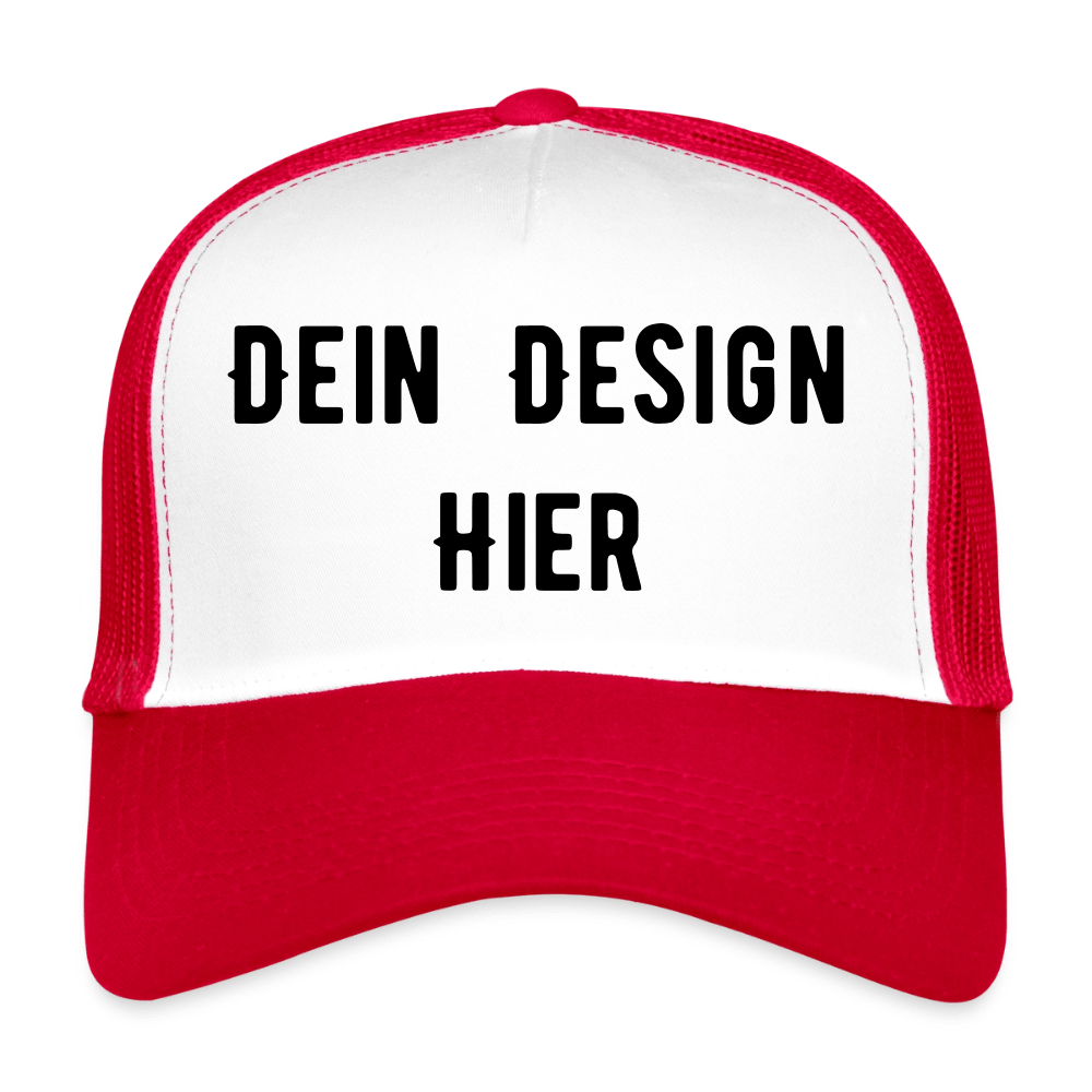 Trucker Cap - Weiß/Rot