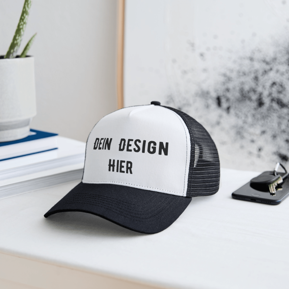 Trucker Cap - Weiß/Schwarz