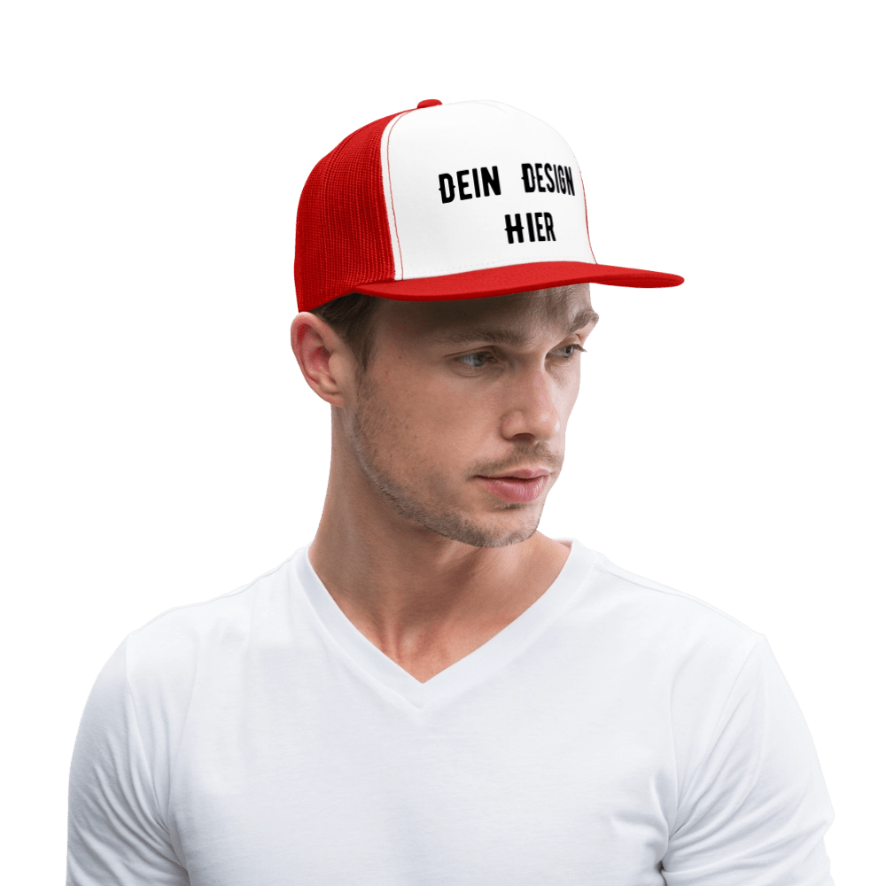 Trucker Cap - Weiß/Rot