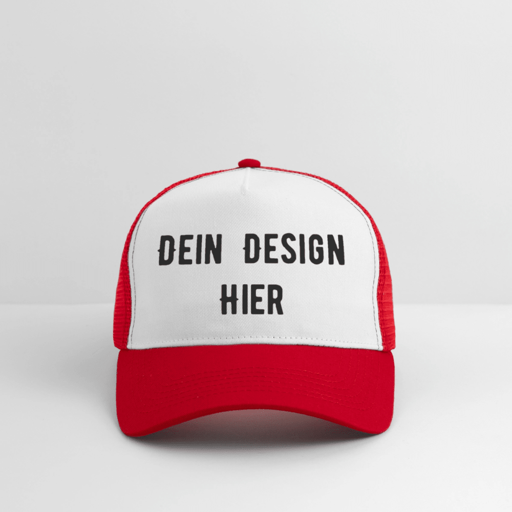 Trucker Cap - Weiß/Rot