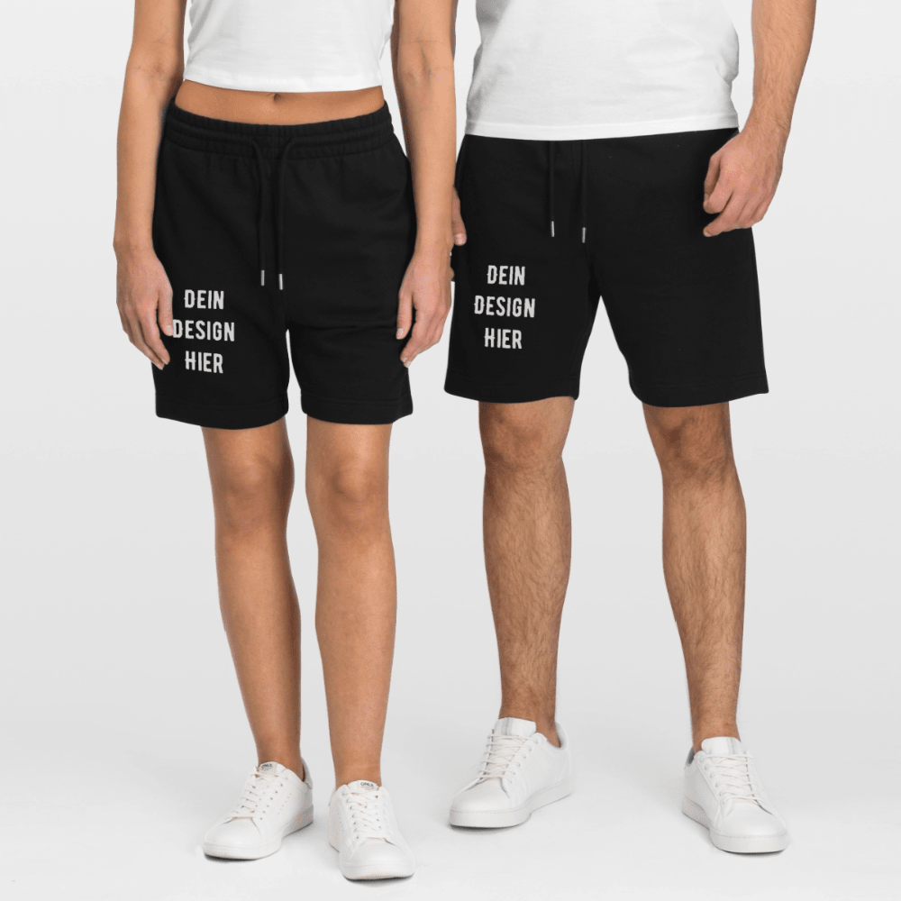 Unisex Bio Joggingshorts - Schwarz