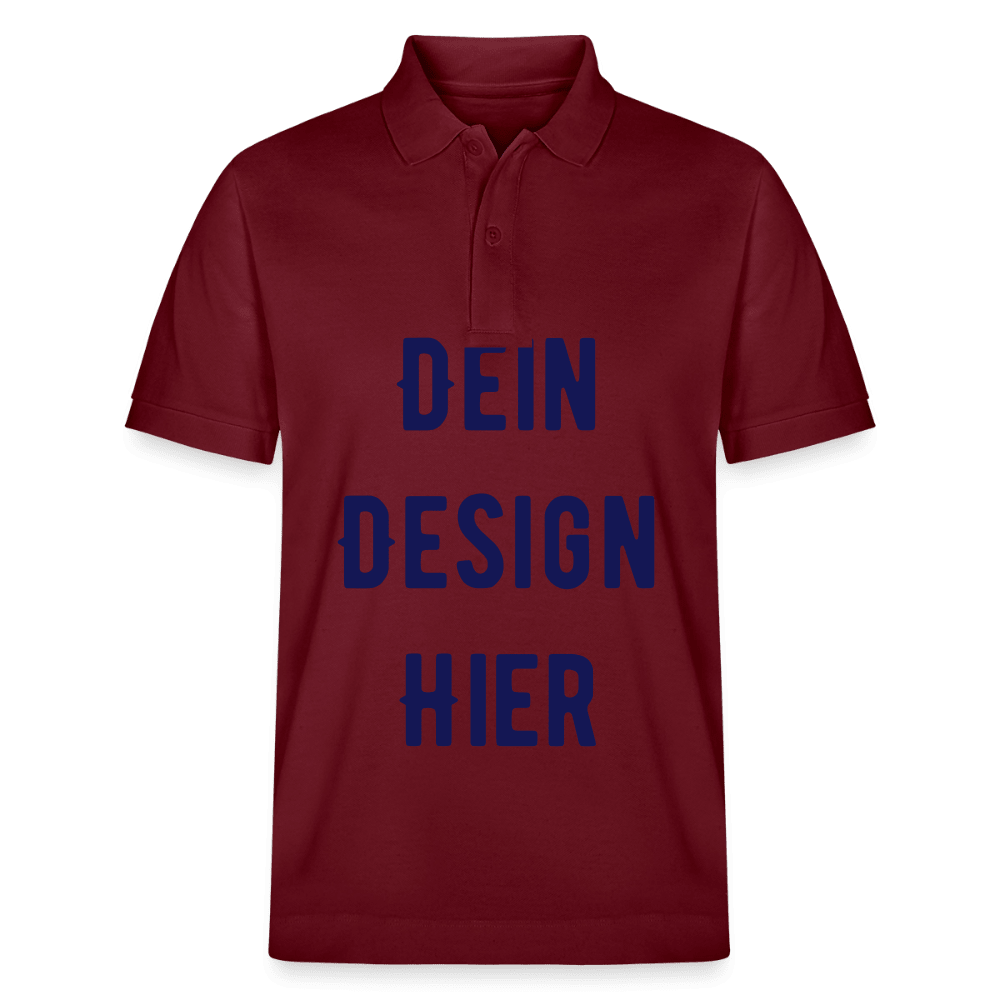 Unisex Bio-Poloshirt PREPSTER - Burgunderrot