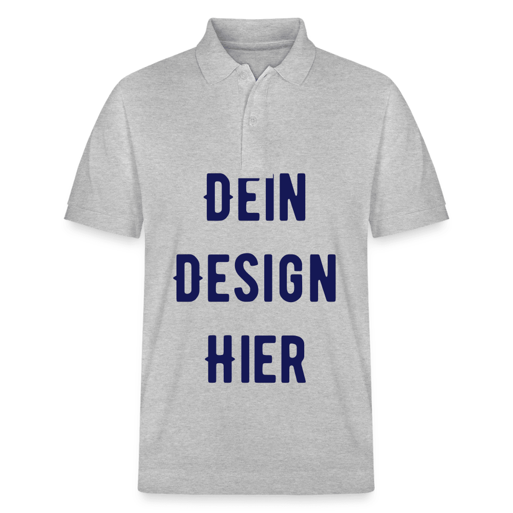 Unisex Bio-Poloshirt PREPSTER - Grau meliert