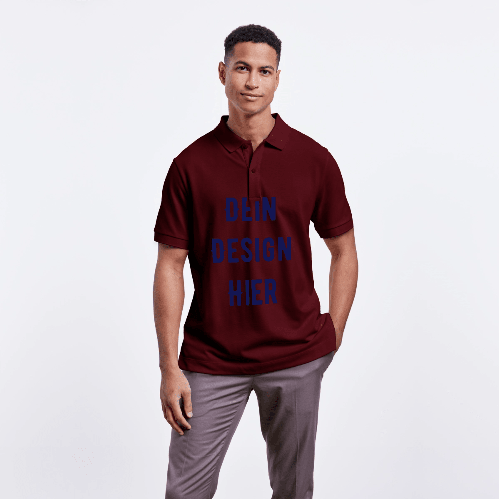 Unisex Bio-Poloshirt PREPSTER - Burgunderrot