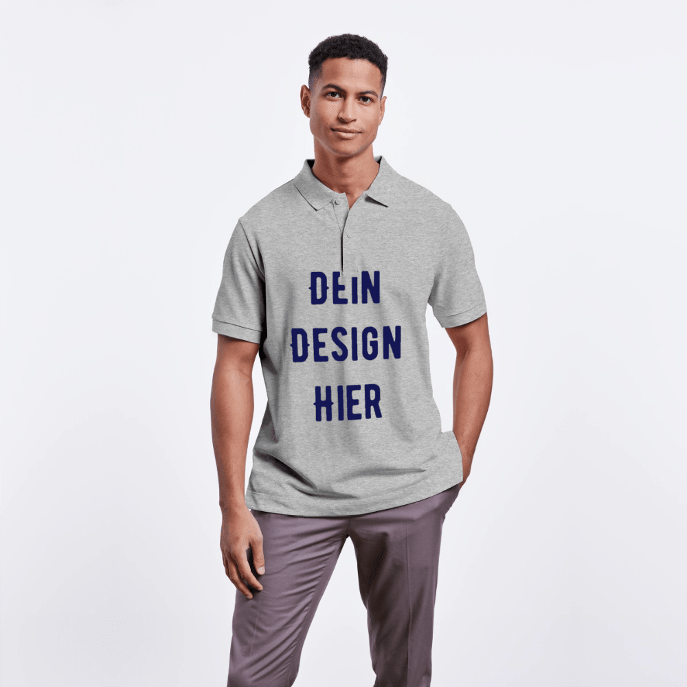 Unisex Bio-Poloshirt PREPSTER - Grau meliert