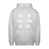 Unisex Kapuzenjacke - Hellgrau meliert