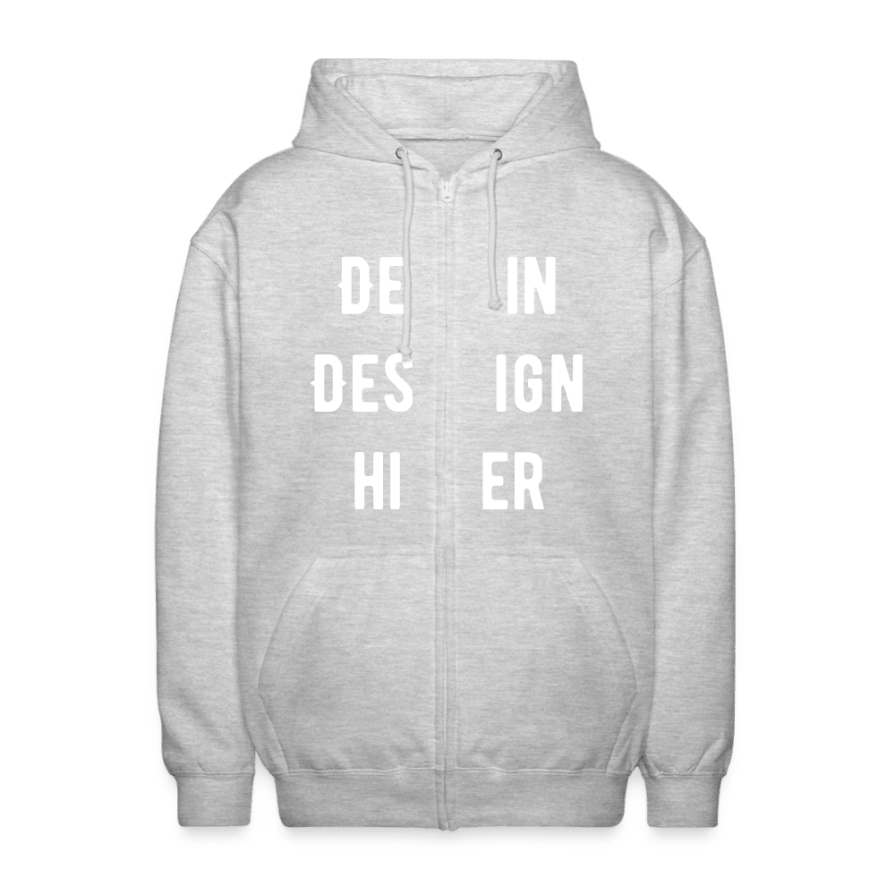 Unisex Kapuzenjacke - Hellgrau meliert