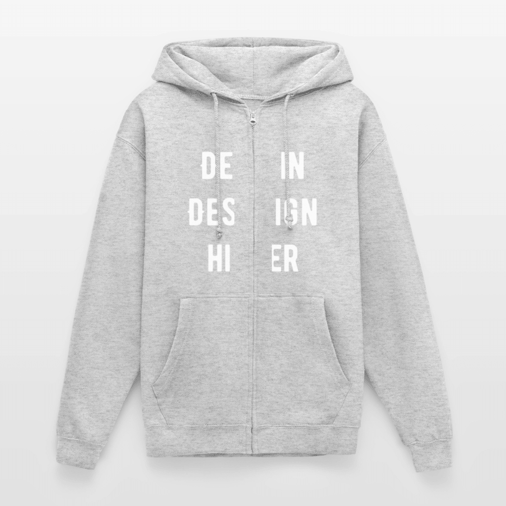 Unisex Kapuzenjacke - Hellgrau meliert